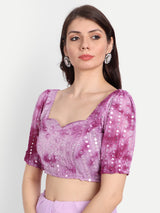 Lavender Frill Saree