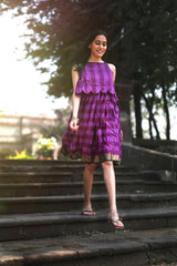 Magenta Scallop Dress