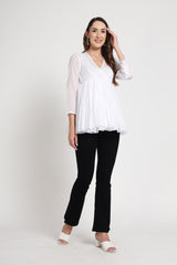 White Angarkha Top