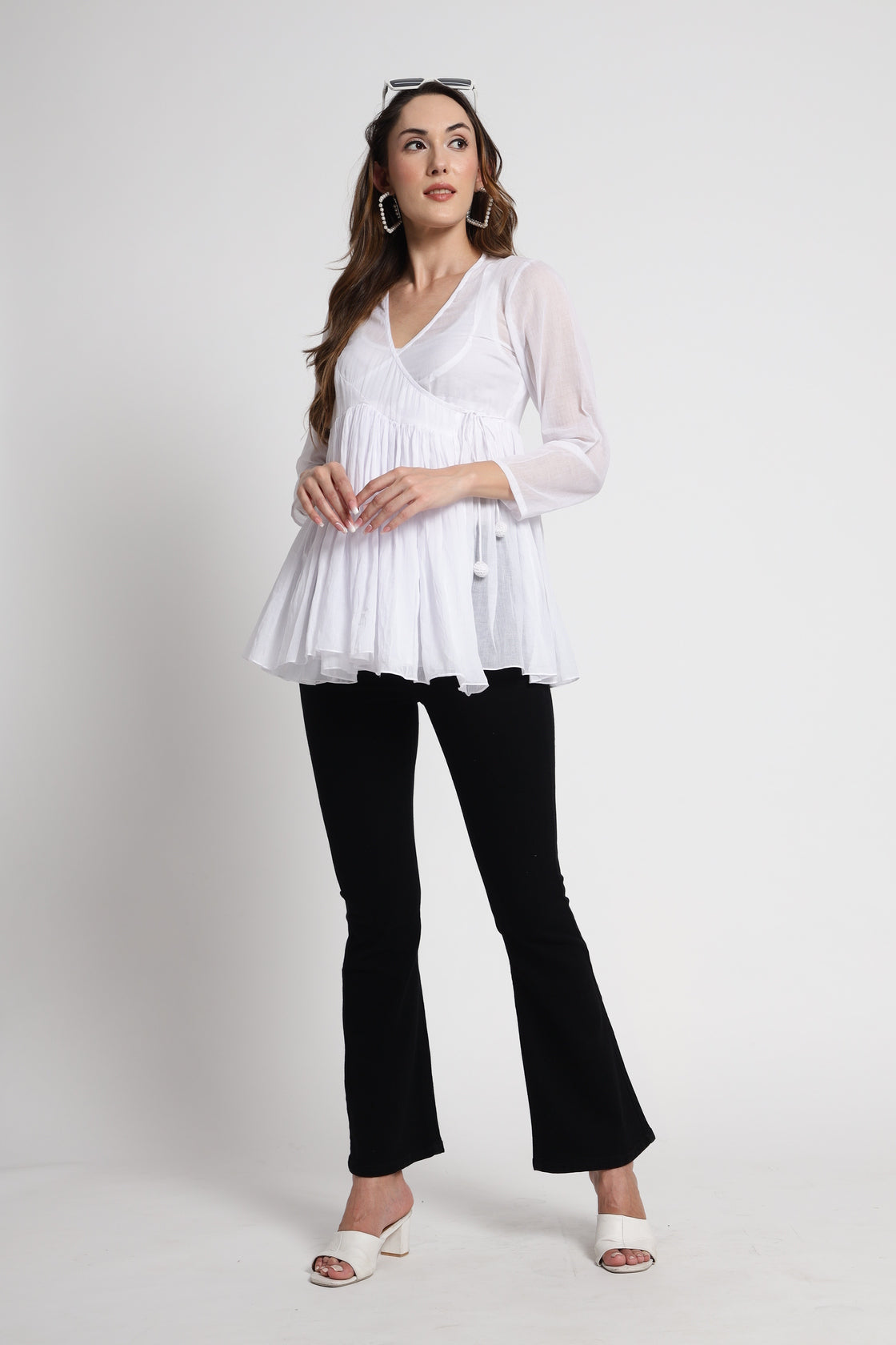 White Angarkha Top