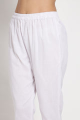 White Anarkali Kurta Set