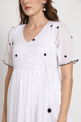 White Angarkha Dress