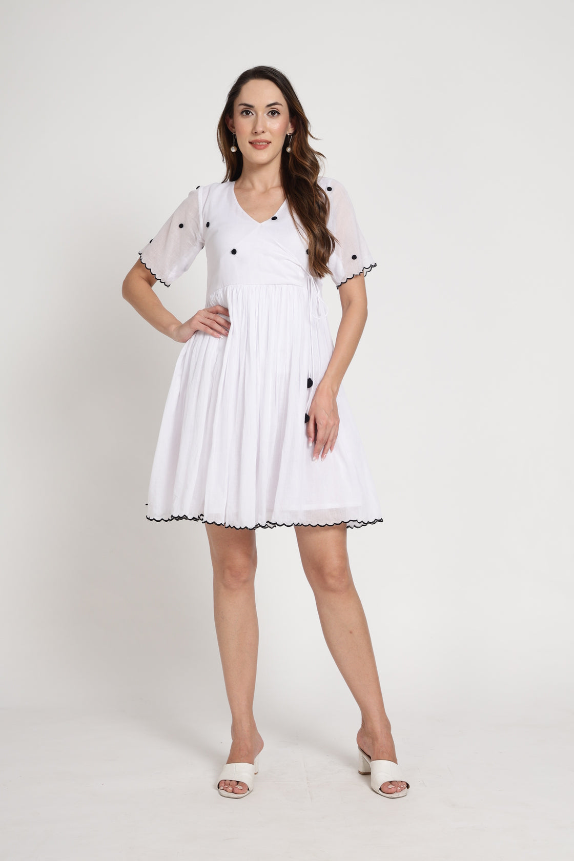White Angarkha Dress