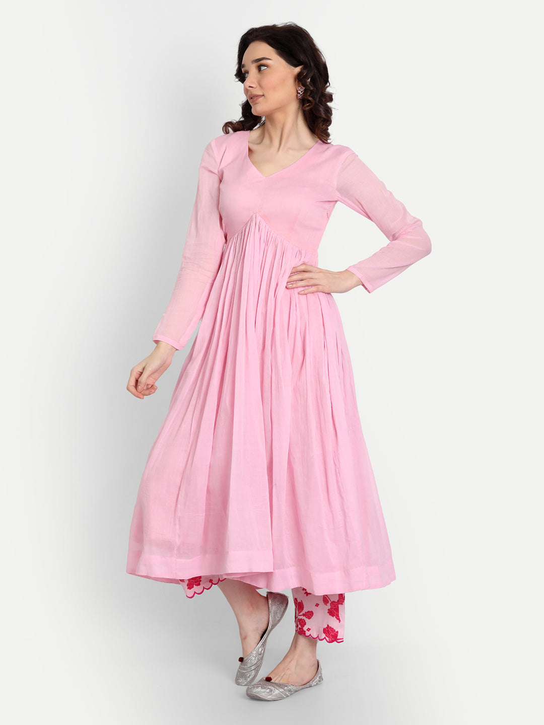 Baby Pink Anarkali Set