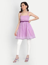 Lavender Crochet Flowers Top