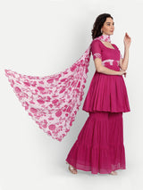 Pink Sharara Set