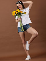 Sunflower Crochet Pocket T-shirt