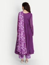 Purple Anarkali Set