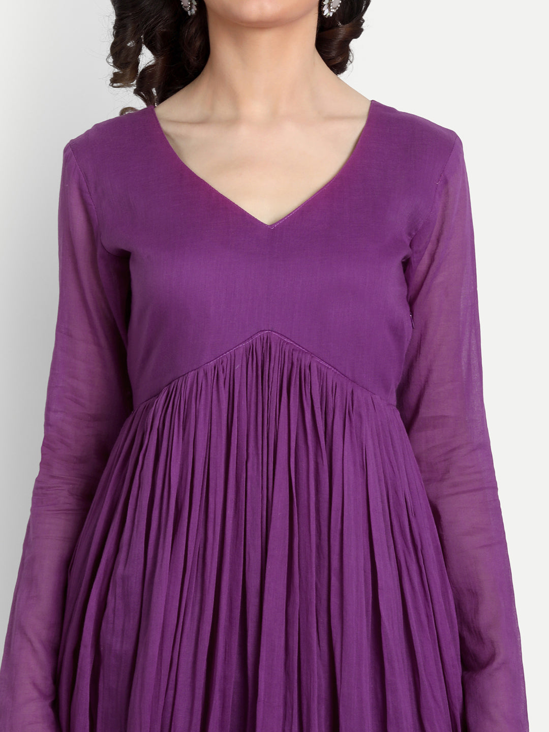 Purple Anarkali Set