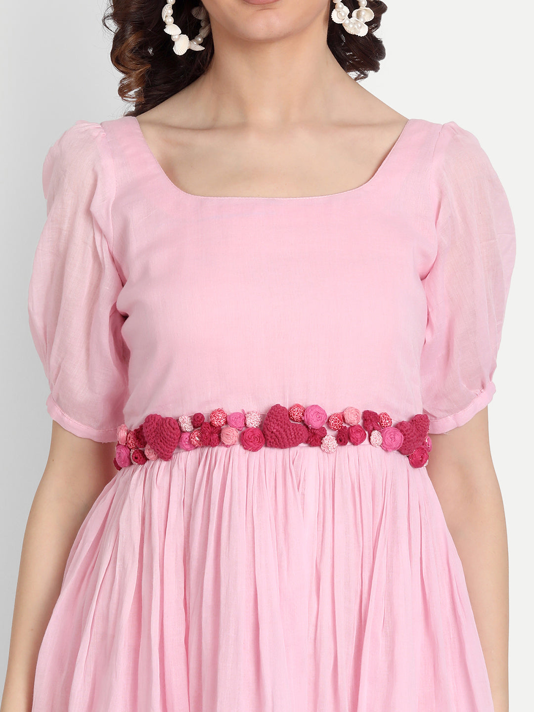 Crochet Hearts Baby Pink Top