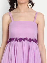 Lavender Crochet Flowers Top