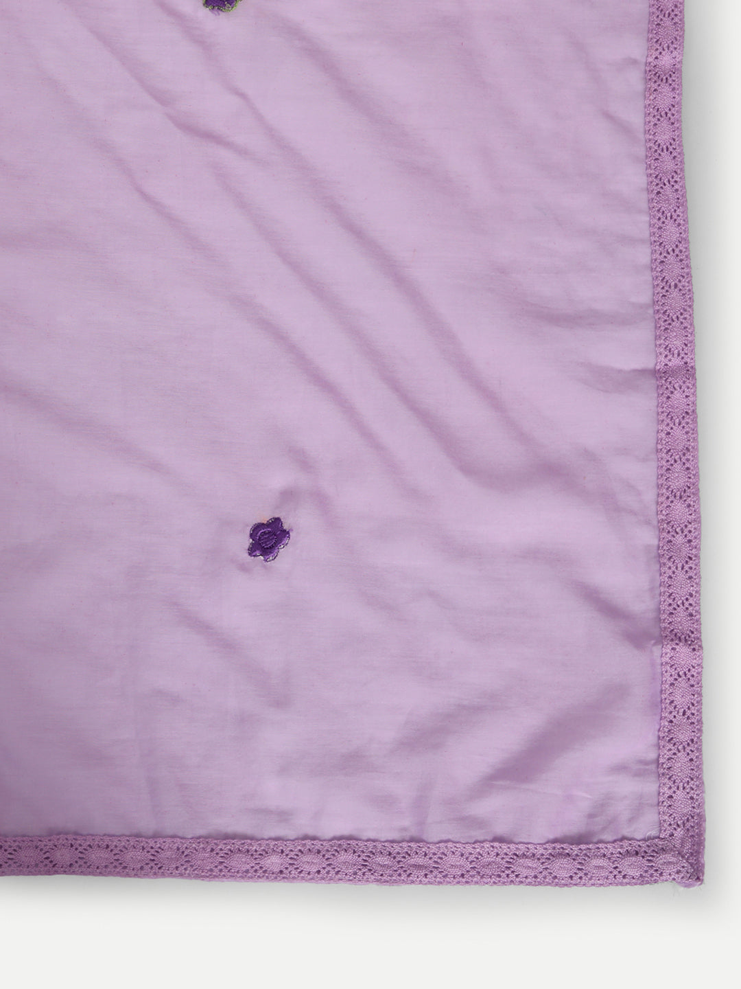 Lavender Flower Embroidery Kurta Set