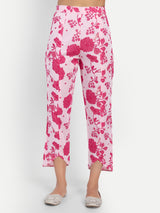 Pink Bird Print Kurta Set