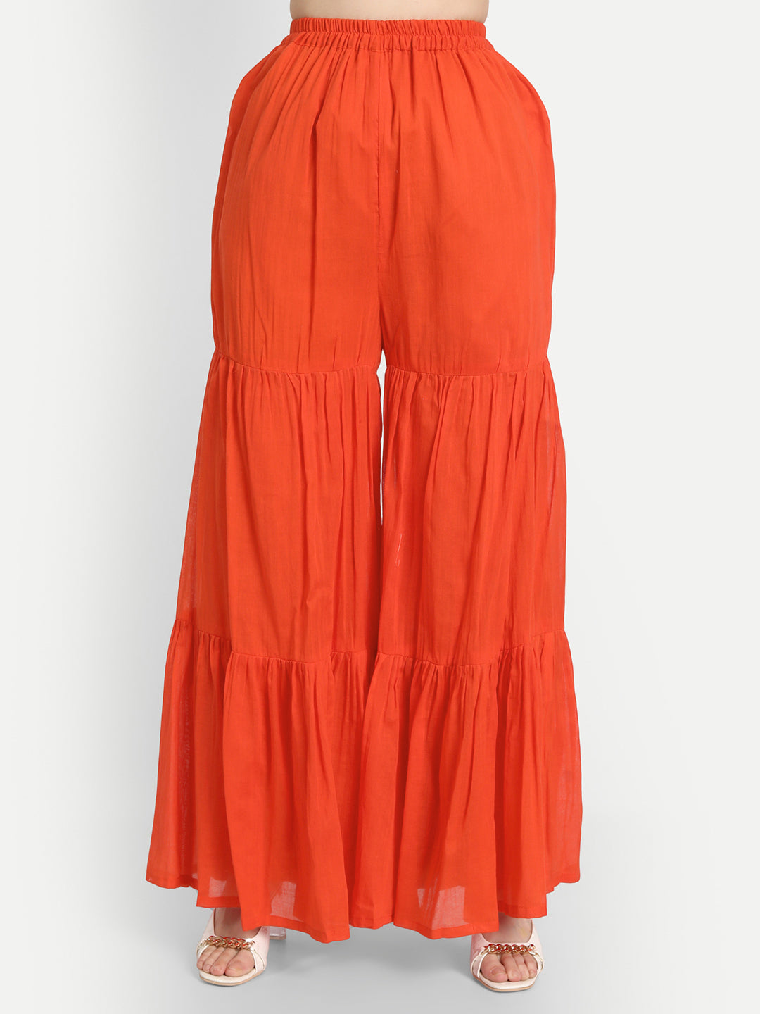 Orange Sharara Set