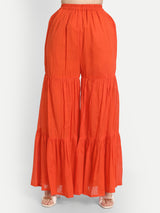 Orange Sharara Set