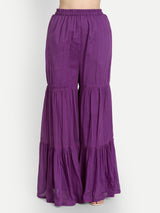 Purple Sharara Set