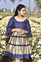 Blue Scallop Dress
