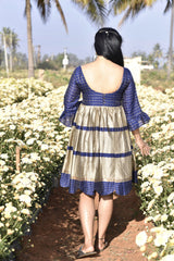 Blue Scallop Dress