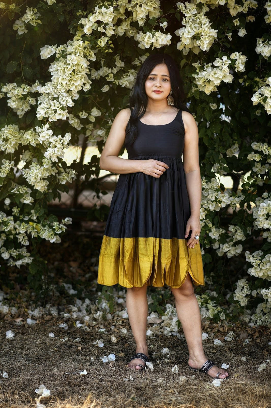 Black Scallop Dress