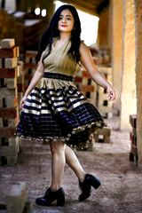 Halter Neck Pompom Dress
