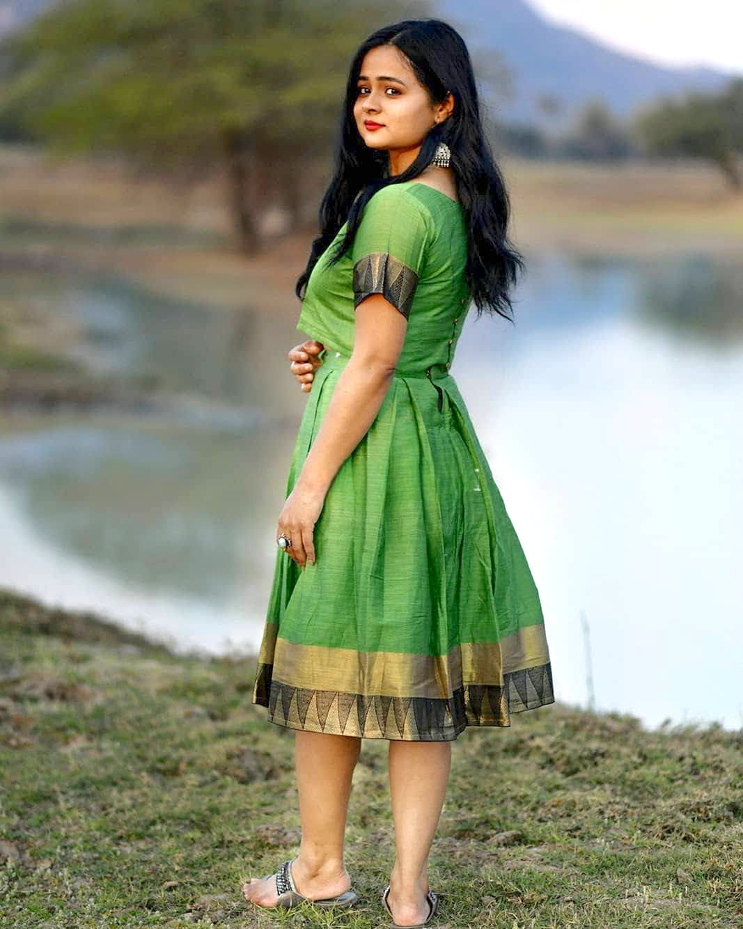 Parrot Green Skirt