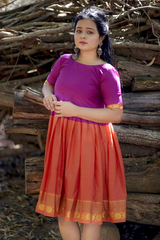 Magenta Zari Border Dress