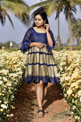 Blue Scallop Dress