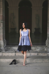 Grey Scallop Dress