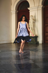 Grey Scallop Dress