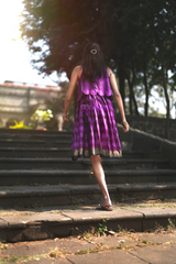 Magenta Scallop Dress
