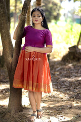 Magenta Zari Border Dress