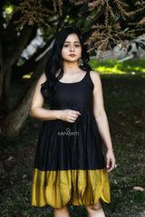 Black Scallop Dress